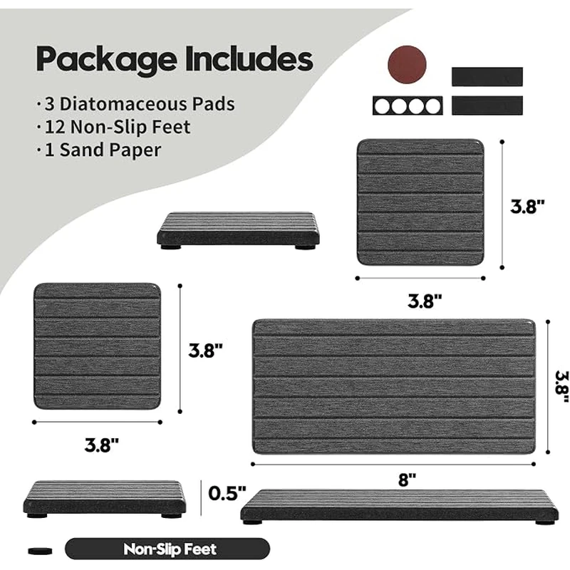 Diatomite Absorbent Soap Mat 02